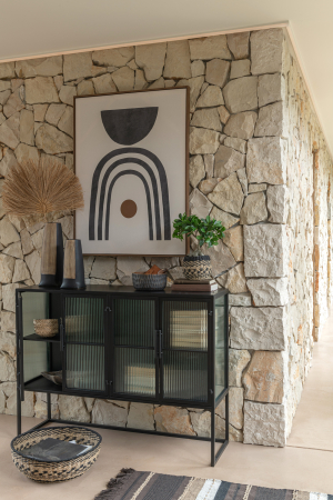 IN STOC - Vaza, Ceramica, Negru, 11x12x29.5