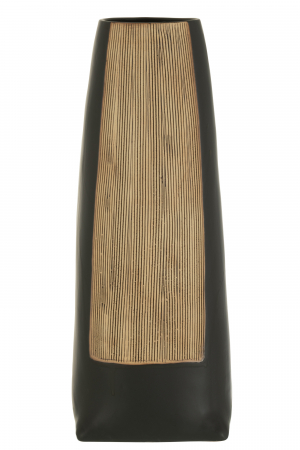IN STOC - Vaza, Ceramica, Negru, 14x13.5x40