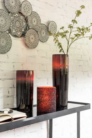 SALE % - Vaza, Ceramica, Negru, 15.5x15.5x35