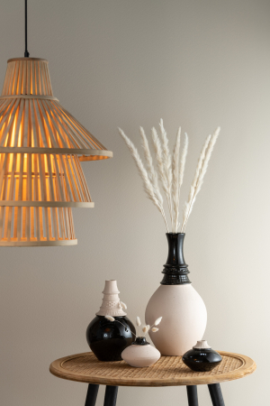 SALE % - Vaza, Ceramica, Negru, 16.5x16.5x26