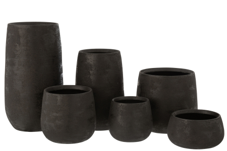 Vaza, Ceramica, Negru, 20x20x41.5 [2]