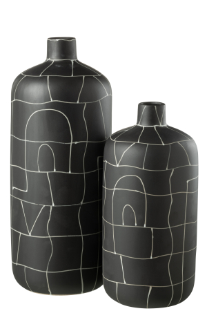 Vaza, Ceramica, Negru, 20x20x50 [1]