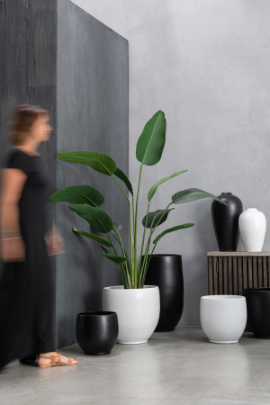 SALE % - Vaza, Ceramica, Negru, 35x35x60