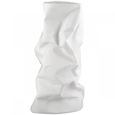 Vază, cilindrică, porțelan, albă, PU 2, L. 14 cm, l. 15 cm, H 30 cm [2]
