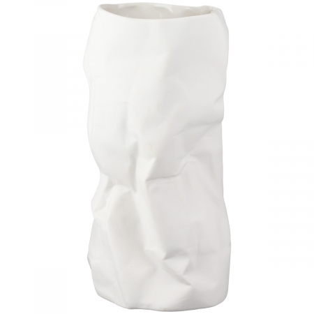 Vază, cilindrică, porțelan, albă, PU 4, L. 9 cm, l. 11 cm, H 24 cm VAZE SI GHIVECE - Vază, cilindrică, porțelan, albă, PU 4, L. 9 cm, l. 11 cm, H 24 cm
