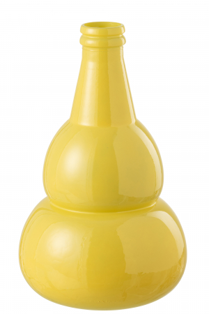 SALE % - Vază, Cocoon Sticlă, Galbena, L 27.5| W 27.5| H 45 cm