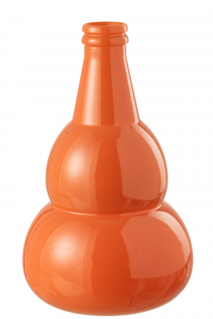 SALE % - Vază, Cocoon Sticlă, Orange, L 27.5| W 27.5| H 45 cm