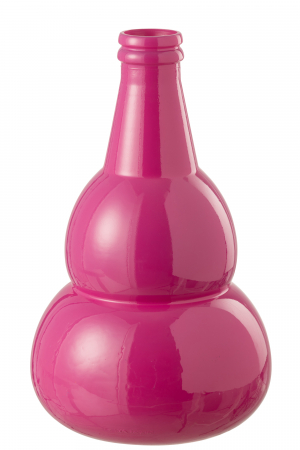 SALE % - Vază, Cocoon Sticlă, Pink, L 27.5| W 27.5| H 45 cm