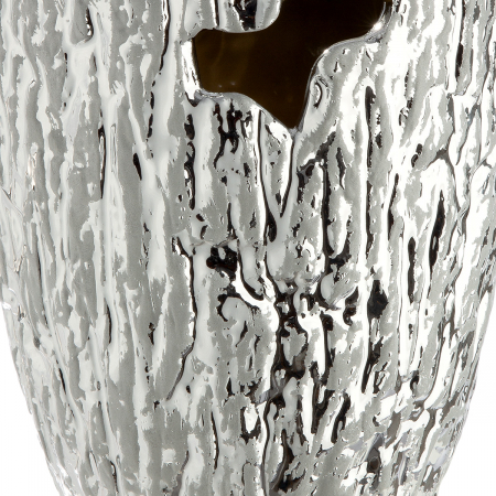 Vaza, conica, Crepa, Ceramica, argintie, PU 4, H. 18,5 cm, D. 13 cm [2]
