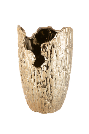 Vaza, conica, "Crepa", Ceramica, aurie, PU 3, H 22 cm, A. 14 cm VAZE SI GHIVECE - Vaza, conica, "Crepa", Ceramica, aurie, PU 3, H 22 cm, A. 14 cm