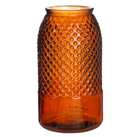 Vaza, conica, „Diamant”, sticla, maro, PU 6, H 28 cm, A. 15 cm [2]