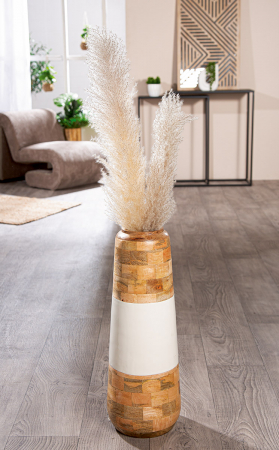 Vază, conică, Naturelle, Lemn de mango, ecru, alb, PU 1, H. 59 cm, D. 22 cm [2]