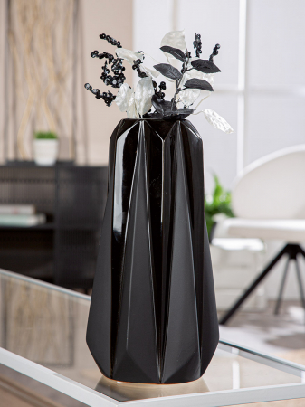 Vaza, conica, Panteon, Ceramica, neagra, PU 2, H. 30 cm, D. 15 cm [4]
