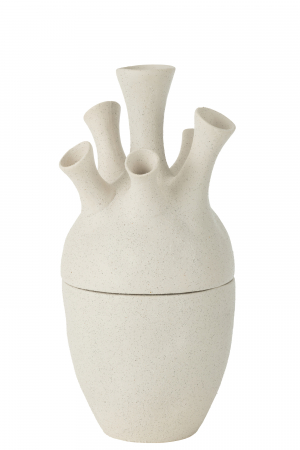 SALE % - Vază, Coral Clay Alb L, L 14.5| W 14.5| H 29.5 cm