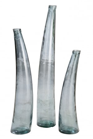 Vaza Corno, sticla, albastru, 80x20 cm [1]