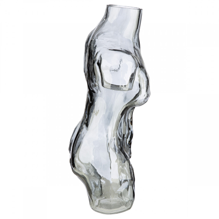 Vază, Corp, Motiv femeie, Sticlă, gri, PU 2, L. 12 cm, L. 18 cm, H 32 cm [3]