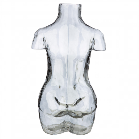 Vază, Corp, Motiv femeie, Sticlă, gri, PU 2, L. 12 cm, L. 18 cm, H 32 cm [2]
