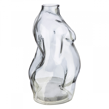 Vază, Corp, Motiv femeie, Sticlă, gri, PU 2, L. 14 cm, L. 18 cm, H 25 cm [2]