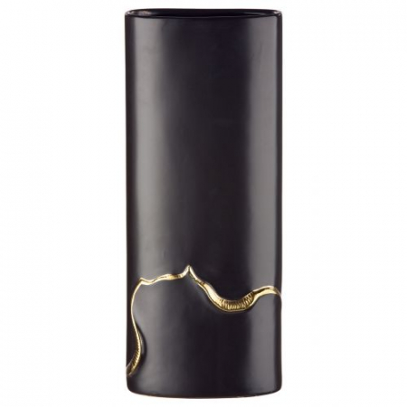 SALE % - Vaza Creolo, Ceramica, Negru/Auriu, 8x14x34.5 cm