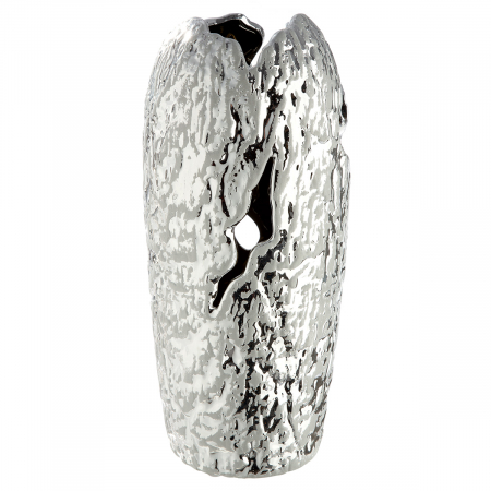 Vaza, Crepa, Ceramica, argintie, PU 2, H. 27 cm, D. 13 cm [1]