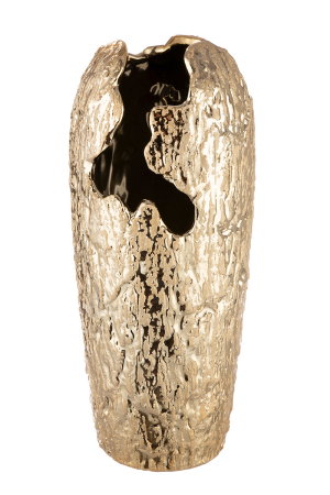 Vaza, "Crepa", Ceramica, aurie, PU 2, H 34 cm, A. 15 cm VAZE SI GHIVECE - Vaza, "Crepa", Ceramica, aurie, PU 2, H 34 cm, A. 15 cm