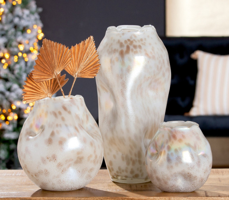 SALE % - Vaza, CRUMPLE, Sticla, 21X19 cm