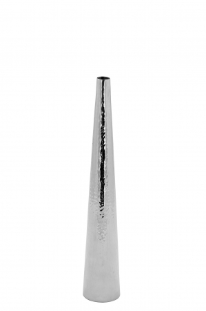 SALE % - Vaza Cuba, Otel inoxidabil, Argintiu, 36x6 cm