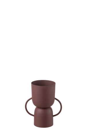 VAZE SI GHIVECE - Vază, Cup Iron Maroon, L 19.5| W 13| H 23.5 cm