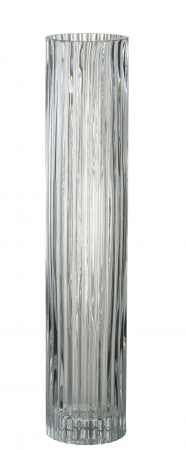 SALE % - Vaza Cylinder Lines, Sticla, Transparent, 8x8x40 cm