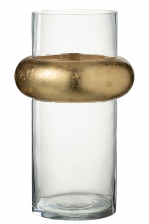 SALE % - Vaza Cylinder Ring, Sticla, Transparent, 20x20x35 cm
