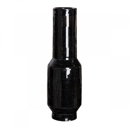 Vaza de podea, Black Disco, Ceramica, neagra, PU 1, H. 51 cm, D. 16 cm VAZE SI GHIVECE - Vaza de podea, Black Disco, Ceramica, neagra, PU 1, H. 51 cm, D. 16 cm