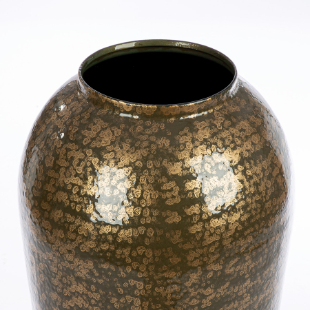 Vaza de podea, bulboasa, "Whisper", Metal, bej, auriu, PU 1, H 80 cm, A. 25 cm [2]