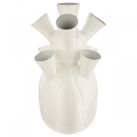 Vază de podea, Fier, gri, alb, PU 1, H 49 cm, D 29 cm [1]