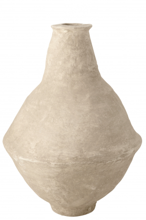SALE % - Vaza decorativa Chad, Hartie, Alb, 60x60x90 cm