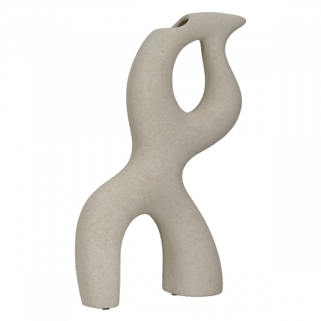 Vaza decorativa, Florence, Ceramica, gri deschis, PU 2, L. 10 cm, L. 28 cm, H. 40 cm [1]