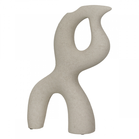 SALE % - Vaza decorativa, Florence, Ceramica, gri deschis, PU 2, L. 10 cm, L. 28 cm, H. 40 cm