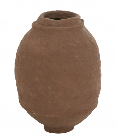 SALE % - Vaza decorativa Mache, Hartie, Maro, 42x42x59 cm
