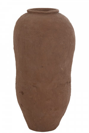 SALE % - Vaza decorativa Paper Mache, Hartie, Maro, 45x45x96 cm