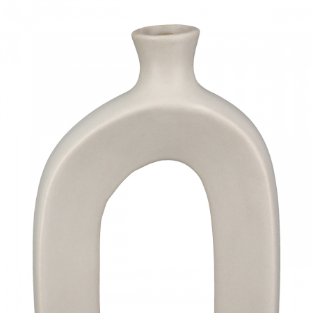 Vaza decorativa perforata, Stratos, Ceramica, gri, PU 4, L. 5 cm, L. 11 cm, H. 23 cm [3]