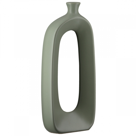 Vaza decorativa perforata, Stratos, Ceramica, verde, PU 2, L. 6 cm, L. 14 cm, H. 32,5 cm [2]