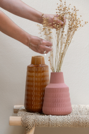 Vază din Porțelan, sculptată, Ria, muștar M, L 15.5| W 15.5| H 31 cm [2]