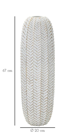 Vaza, din rasina cu frunze cm ø 20x67 [5]