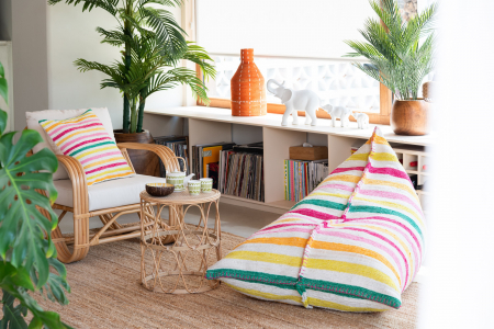 Vază, dungi punctate iarbă de mare roz/portocaliu/galben Sortiment de 3, L 25| W 25| H 50 cm [2]