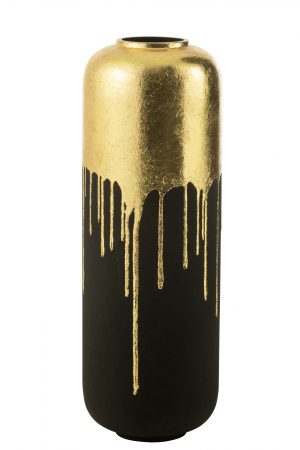 Vază, Duo metal, Negru/Auriu, L 24| W 24| H 70 cm SALE % - Vază, Duo metal, Negru/Auriu, L 24| W 24| H 70 cm