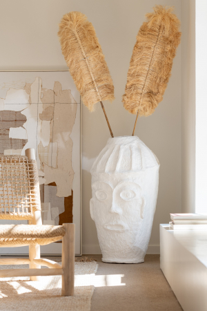 Vază, Face Paper Mache Alb, L 55| W 45| H 95 cm [1]