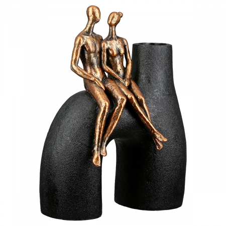 Vază, Femeie, Bărbat, Movement, Polirășină, negru, PU 1, L. 11,5 cm, L. 20 cm, H. 25,5 cm [1]