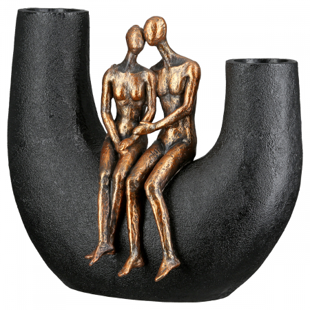SALE % - Vază, Femeie, Bărbat, Movement, Polirășină, negru, PU 1, L. 13 cm, L. 23 cm, H. 20,5 cm