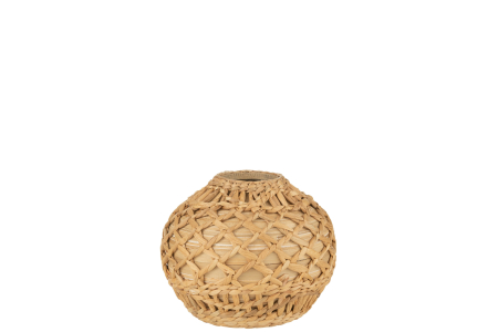 SALE % - Vaza, Fibre naturale, Bej, 25x25x21