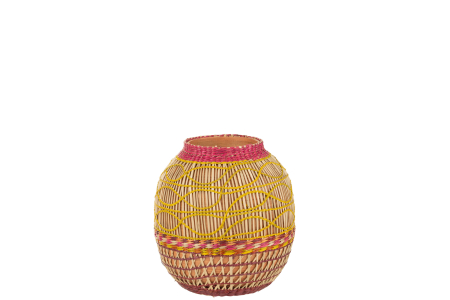 SALE % - Vaza, Fibre naturale, Multicolor, 23x23x25
