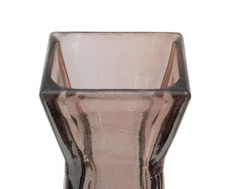 Vaza, florero, piramida sticla reciclata roz cm ø 13x55 (fabricata in Spania) [1]
